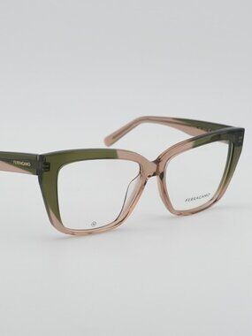 Salvatore Ferragamo SF2939N 326 Eyeglasses Khaki / Brown 54mm Cat Eye Frame